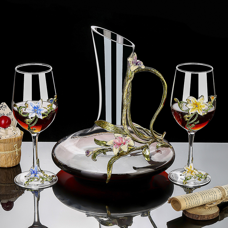 Wine Glass Set Crystal - Set di calici vintage in cristallo