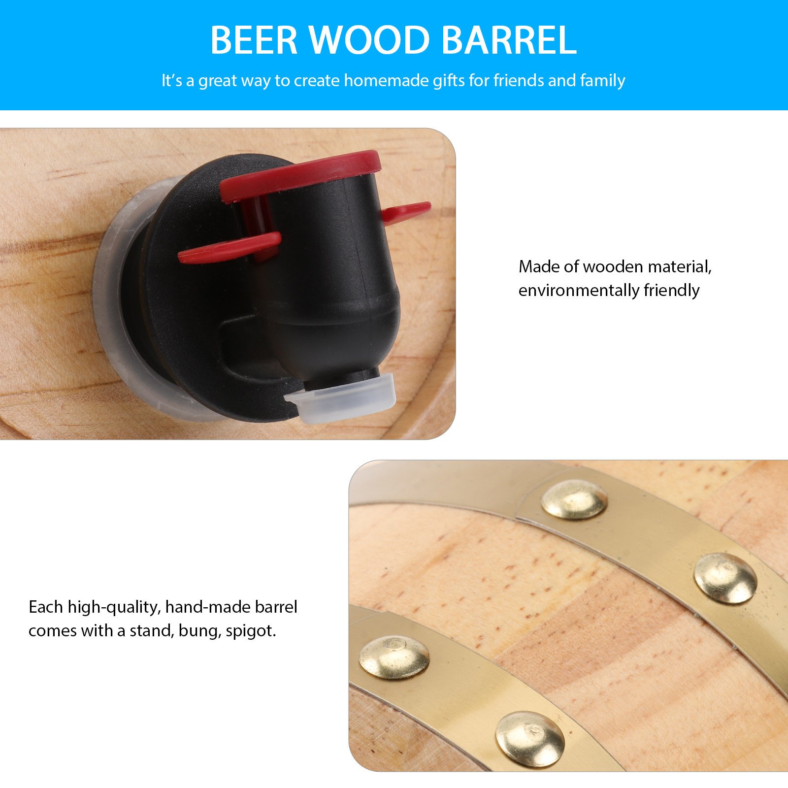 Set di 1 Bottiglia in Legno di - Wine Beer Spirits recensione e prezzo