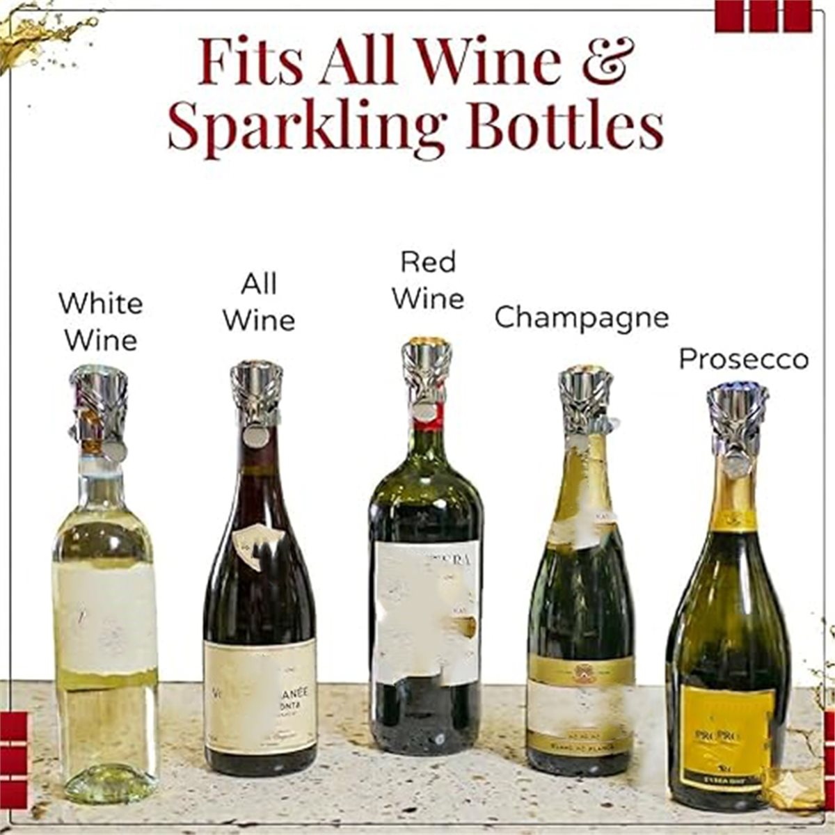 (A02R) Set di 2 Tappi per Vino - Wine & Beer Emporium recensione e prezzo